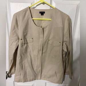 New Directions Light Tan Utility Jacket